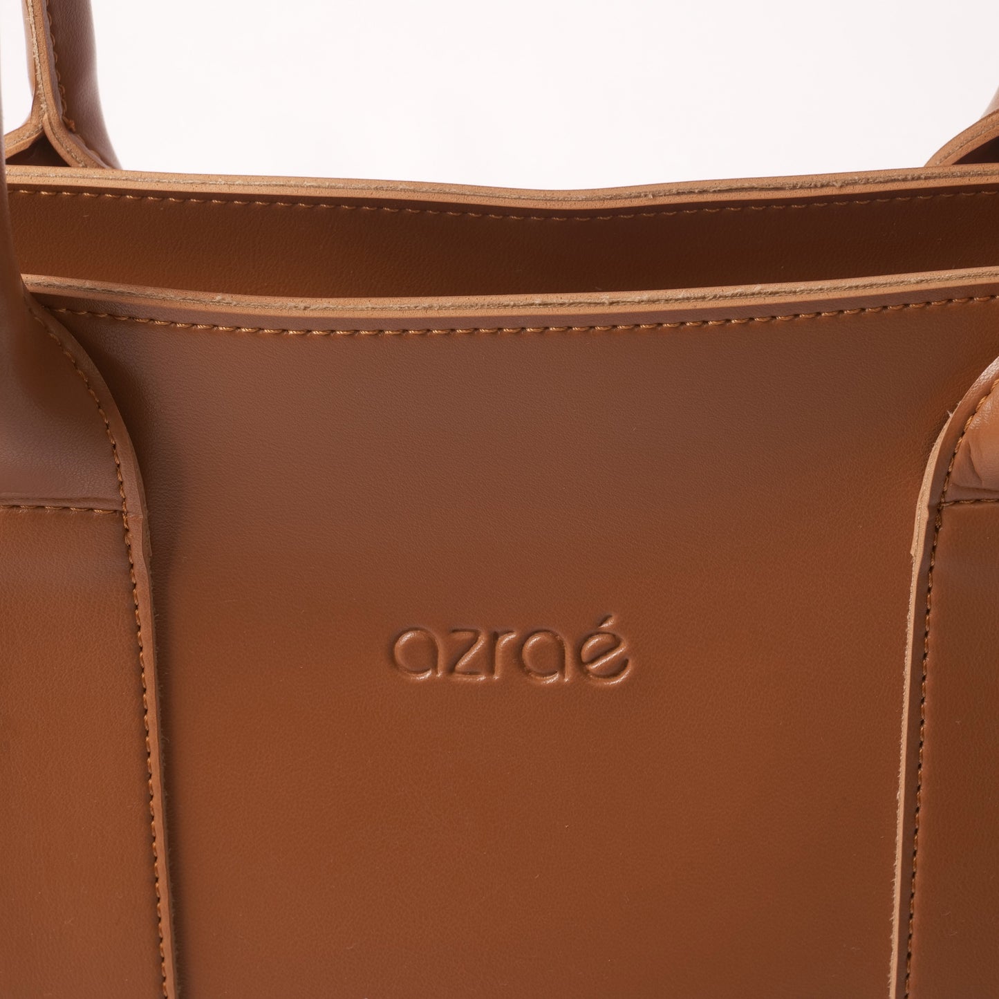 Azraè Classic Camel Micro Rexine Handbag with Pouch