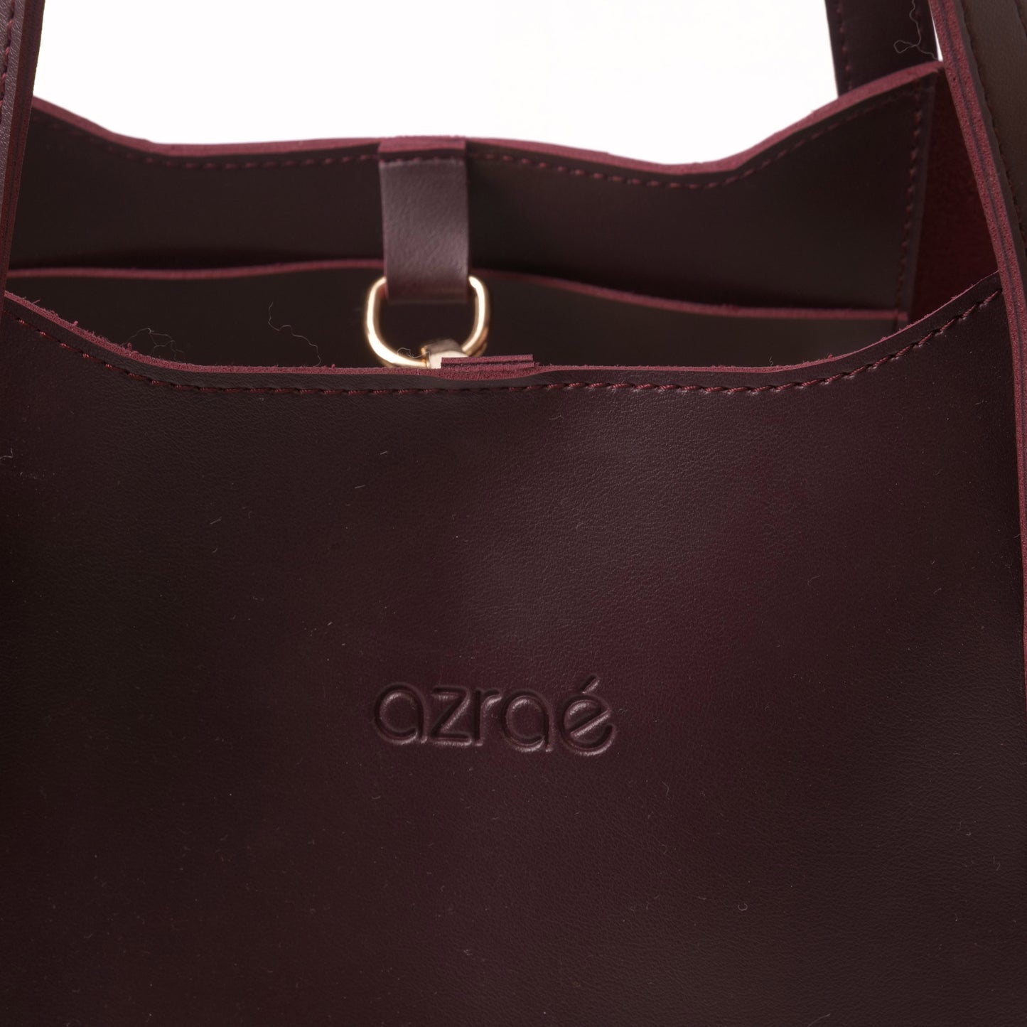Azraè Elegant Maroon Micro Rexine Handbag with Adjustable Strap