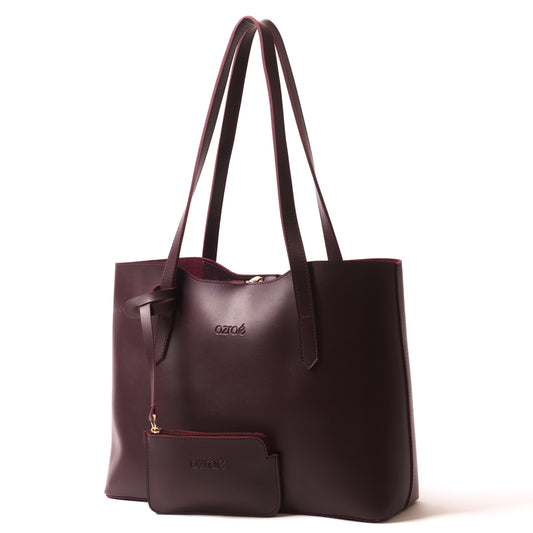 Azraè Elegant Maroon Micro Rexine Handbag with Adjustable Strap