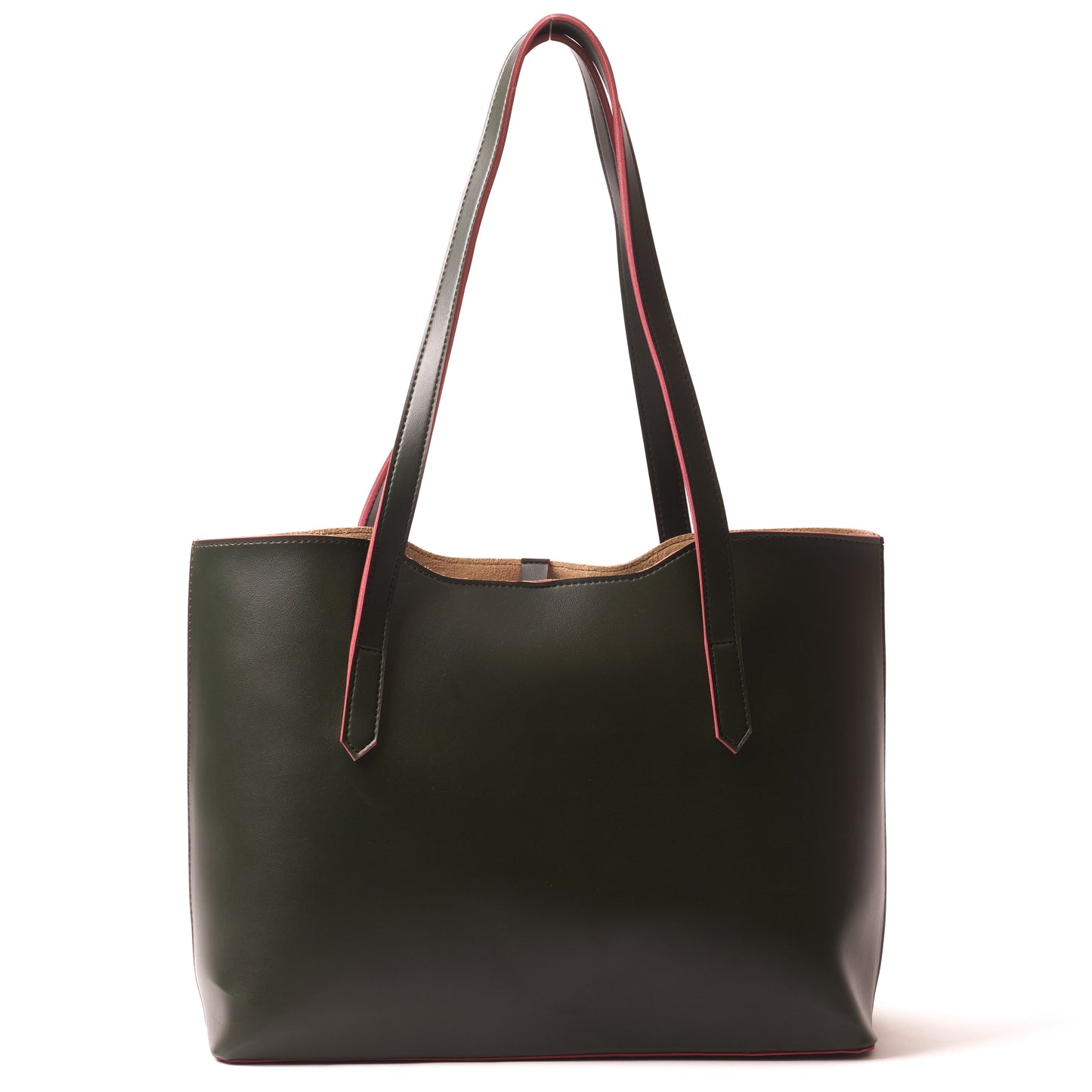 Azraè Coach Green Tote Bag with Red Trim