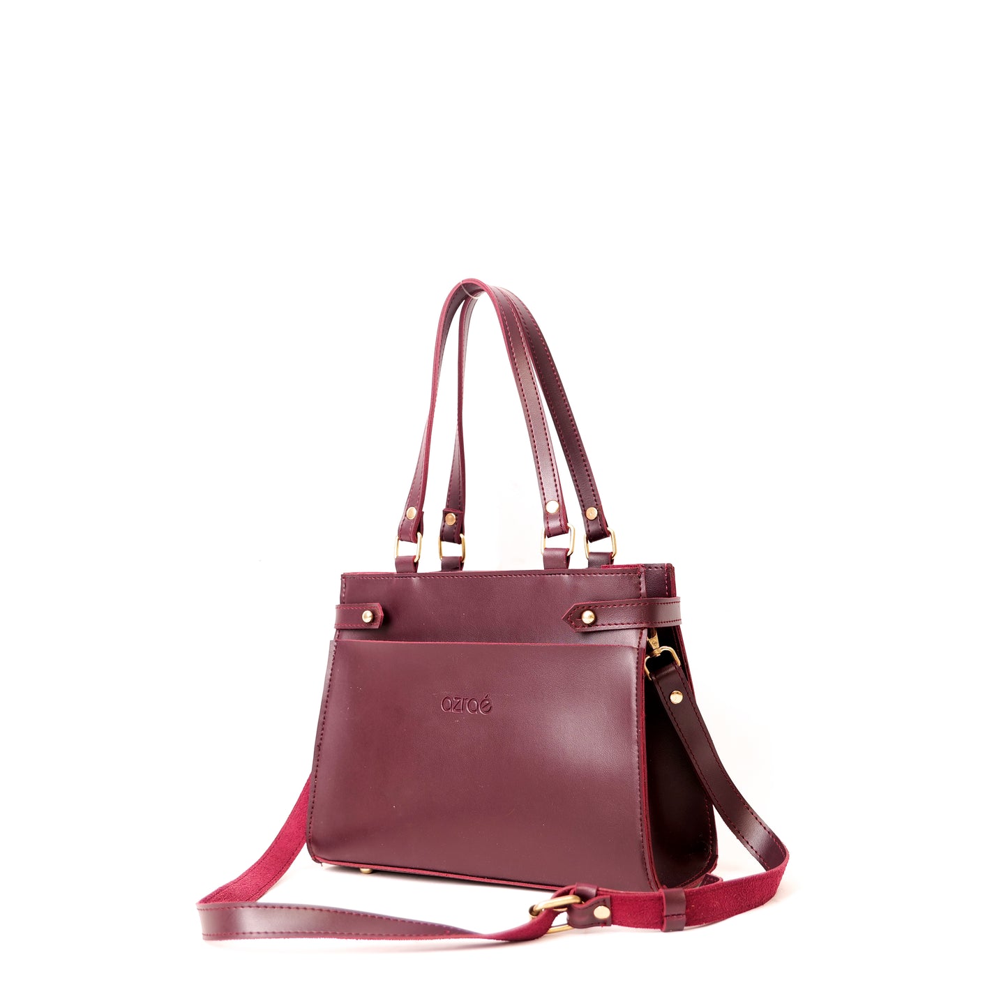 Azraè Burgundy Tote Bag with Matching Zipper Pouch