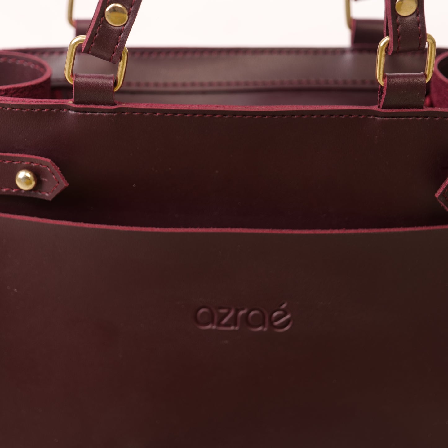 Azraè Burgundy Tote Bag with Matching Zipper Pouch